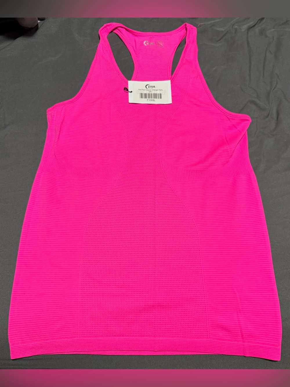 ZYIA Neon Pink Racerback Tank Top